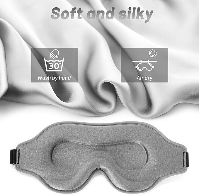 Sleep Eye Mask for Men Women, Sleeping Mask for Side Sleeper, Travel Blackout - Image 6