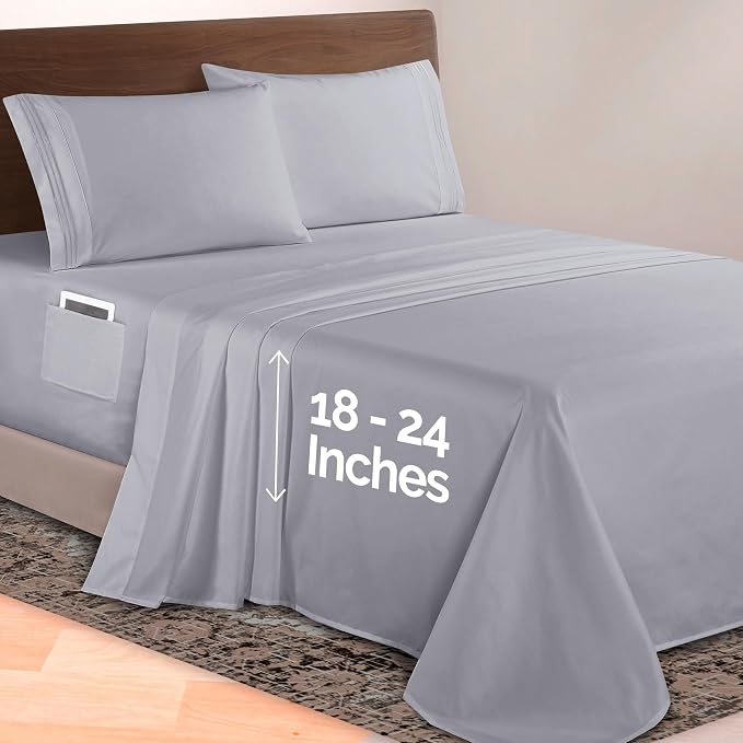 Elegant Comfort Luxurious 1500 Premium Hotel Quality Microfiber 4-Piece Sheet - Image 2