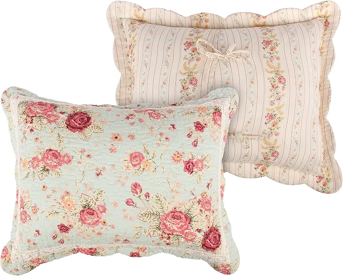 Greenland Home Antique Rose 100% Cotton Heirloom-Quality Quilt Set, 2-Piece - Image 8