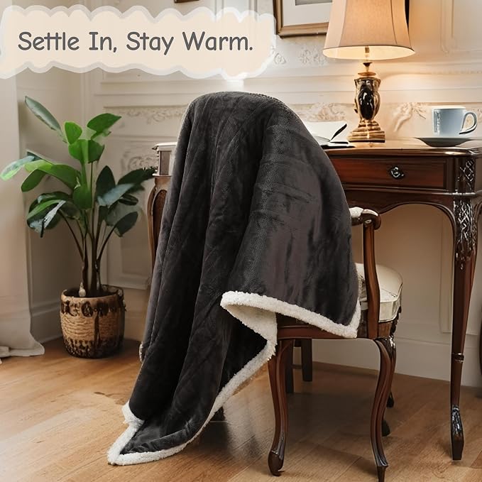 Electric Heated Blanket Throw Size 50"x60", Soft Flannel - Image 5