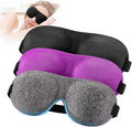 YIVIEW Sleep Mask for Back and Side Sleeper Pack of 3, 100% Light Blocking 3D by YIVIEW