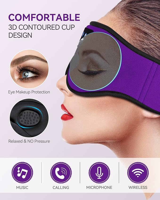 MUSICOZY 3D Bluetooth Sleep Mask - Image 2