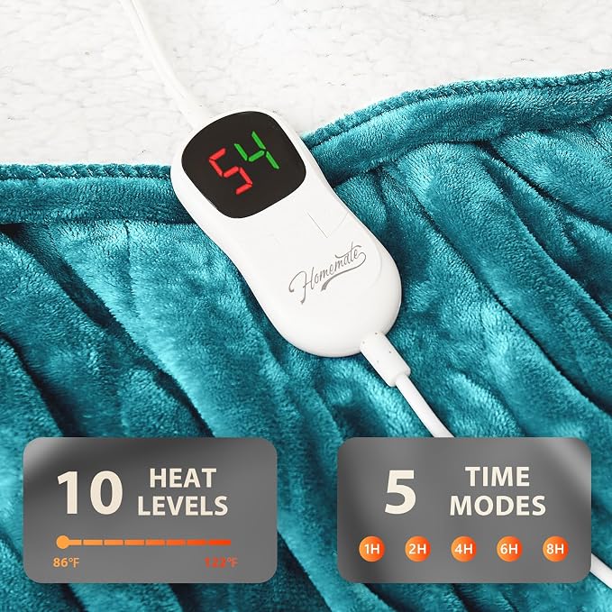 Homemate Electric Heated Blanket Full - Image 4