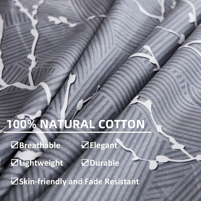OAITE Duvet Cover Set, 100% Cotton Comforter Cover - Image 5