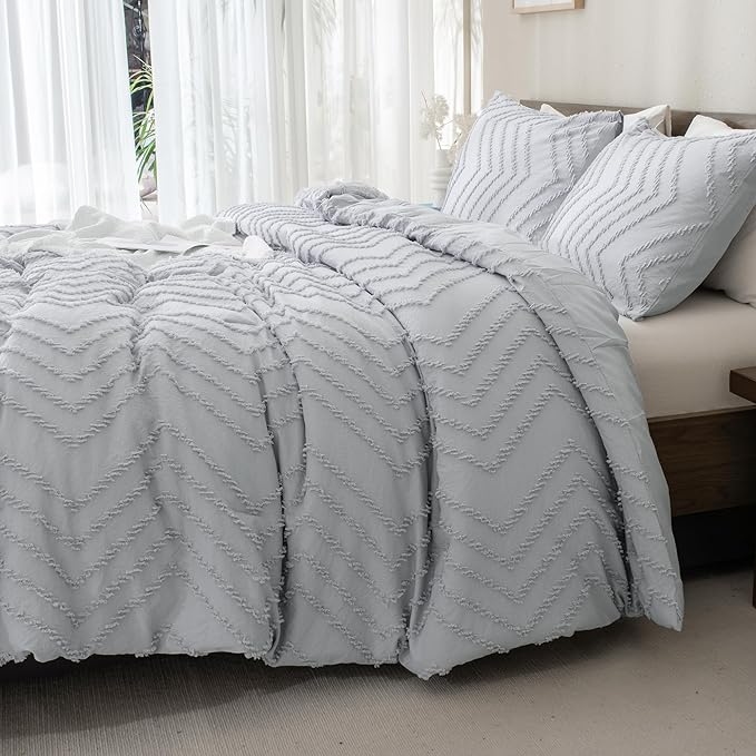 Andency Silver Grey Twin/Twin XL Comforter Set, Twin Bed Comforter - Image 3