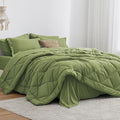 Love's cabin California King Comforter Set Olive Green, 7 Pieces California by Lovescabin