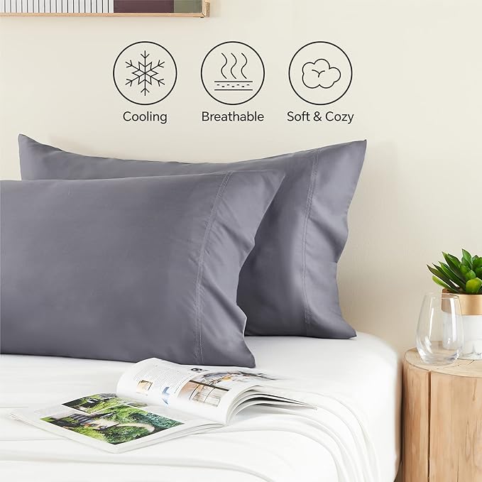 BEDELITE King Size Pillow Cases Set of 2, Rayon Derived from Bamboo, Cooling - Image 7