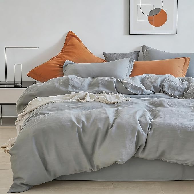 Simple&Opulence 100% Linen Duvet Cover Set 3pcs Basic Style Natural French by SimpleOpulence