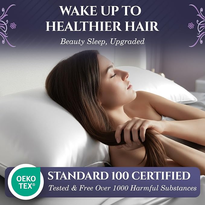DECOLURE 100% Pure Mulberry Silk Pillow Case Standard Size – Highest Grade 30 - Image 3