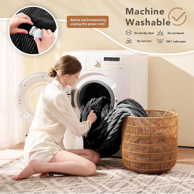 Homemate Electric Heated Blanket Full Size - Image 7