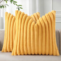 Pallene Faux Fur Plush Throw Pillow Covers 26x26 Set of 2, Luxury Soft Fluffy by PALLENE
