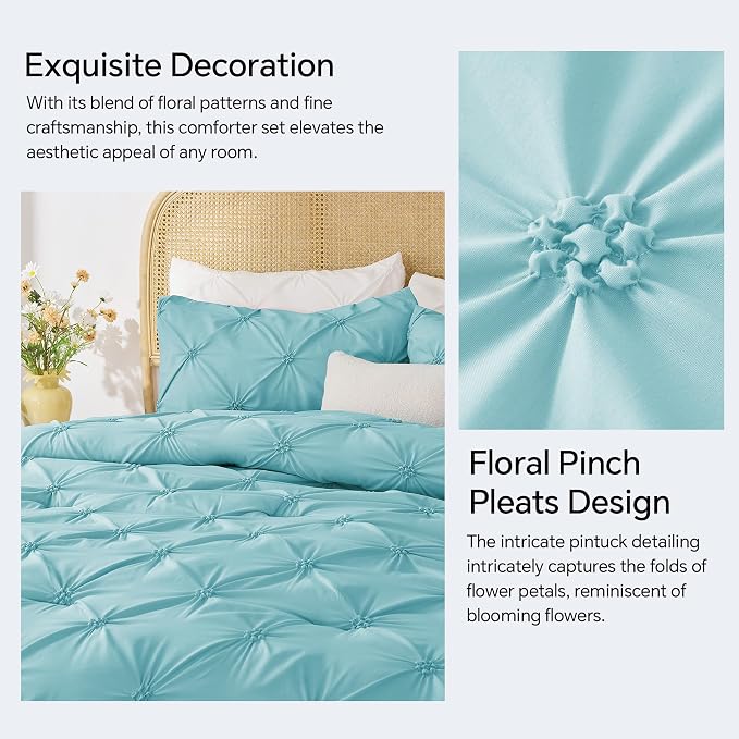 BEDELITE Macaron Blue Twin Comforter Set - Image 4