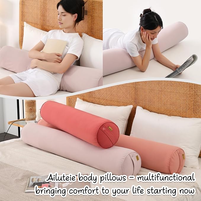 Body Pillow for Adults, Long Round Pillow, Big Cylindrical Pillow, Large Full - Image 7