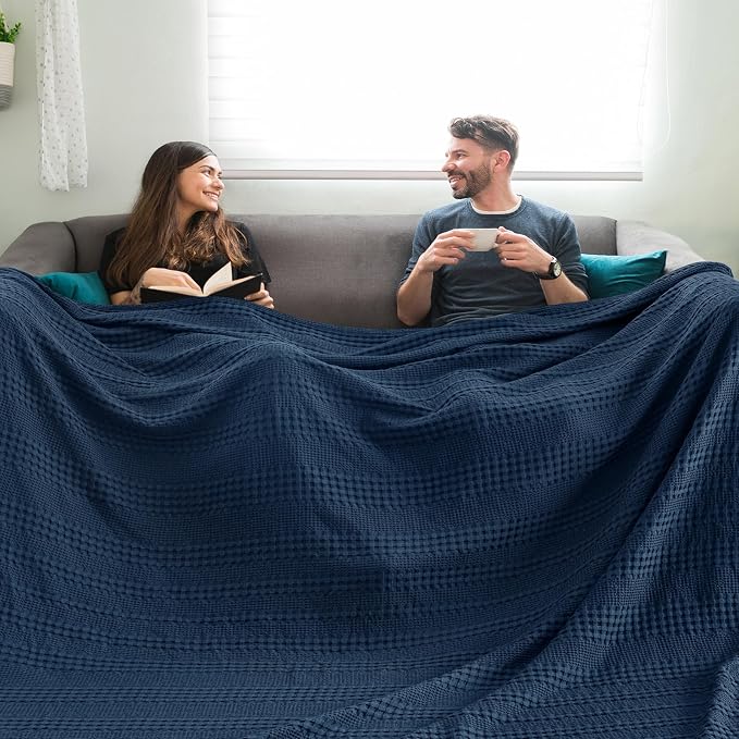 PHF Cooling Waffle Blanket California King Size, Lightweight 60% Rayon from - Image 3