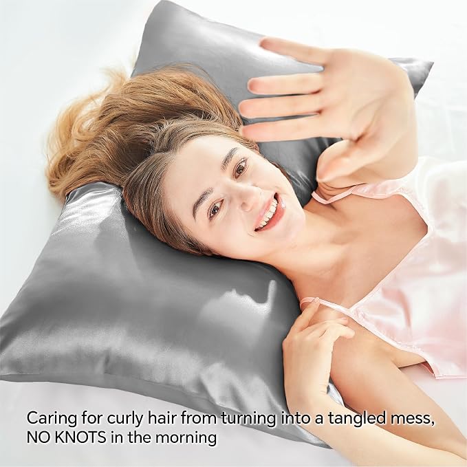 BEDELITE Satin Pillowcase with Zipper 4 Pack, Super Soft and Cooling Similar to - Image 5