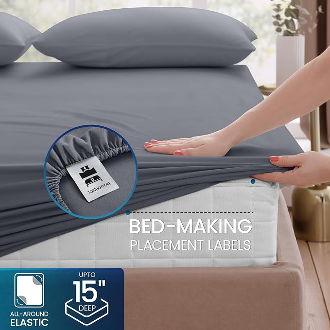 Utopia Bedding King Size 4 Piece Sheet Set - Image 3