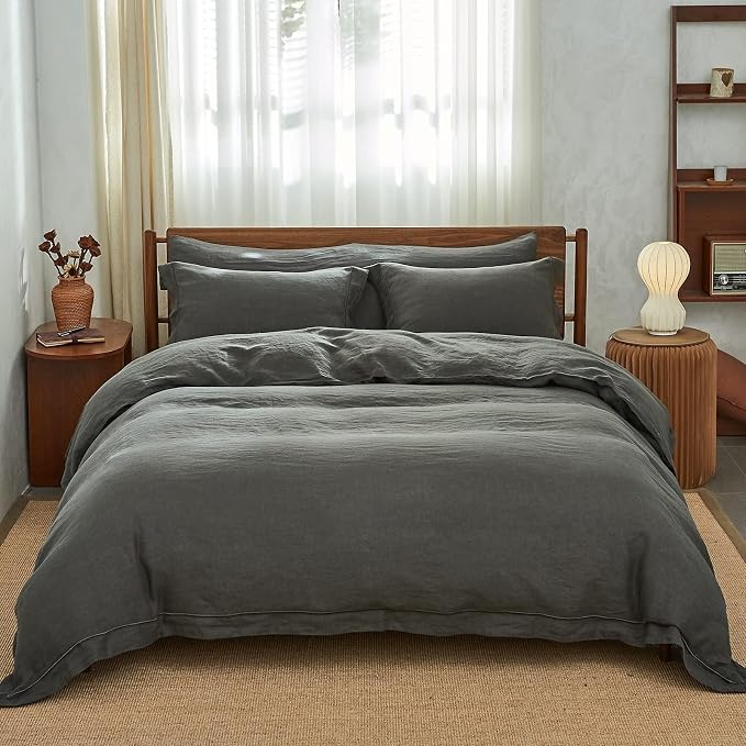 Simple&Opulence 100% Washed Linen Duvet Cover - Image 8