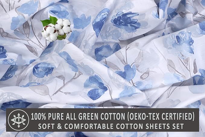 RUVANTI 100% Cotton Sheets – King Size Percale Bedding, Cooling & Breathable - Image 6