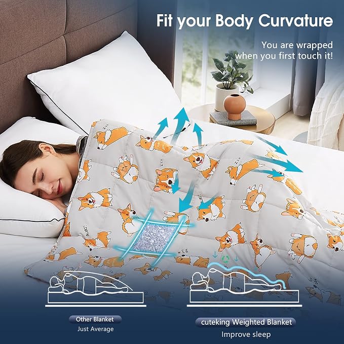 CuteKing Weighted Blanket for Adults: Weighted Blanket - Image 5