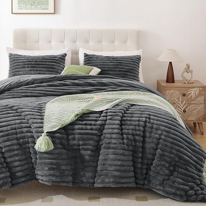 Smoofy Fluffy Queen Comforter Set 3 Pieces by SMOOFY