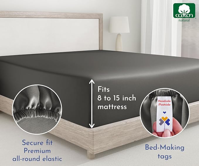 California Design Den 2-Pack Twin XL Fitted Sheets Only - Image 5