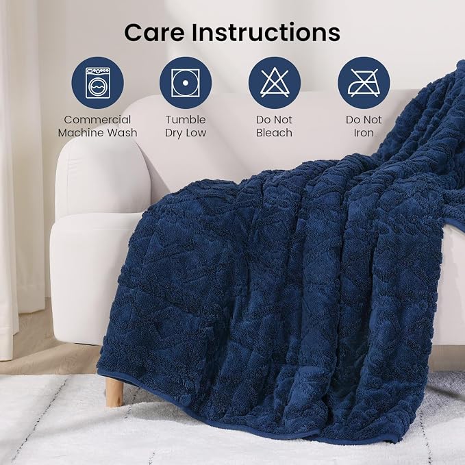 Weighted Blanket Queen Size 60x80 inches, Toasty Soft Stylish Sherpa Bed - Image 7