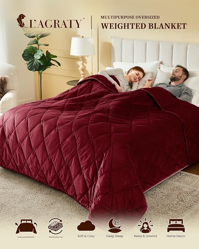 L'AGRATY Queen/King Size Weighted Blanket - Image 2