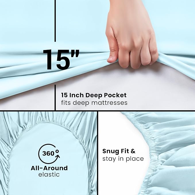 Utopia Bedding Queen Fitted Sheet - Image 3