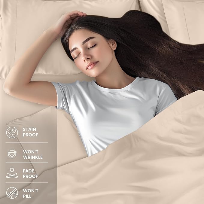 Utopia Bedding Full Sheet Set – 4 Piece Bed Sheets - Image 3