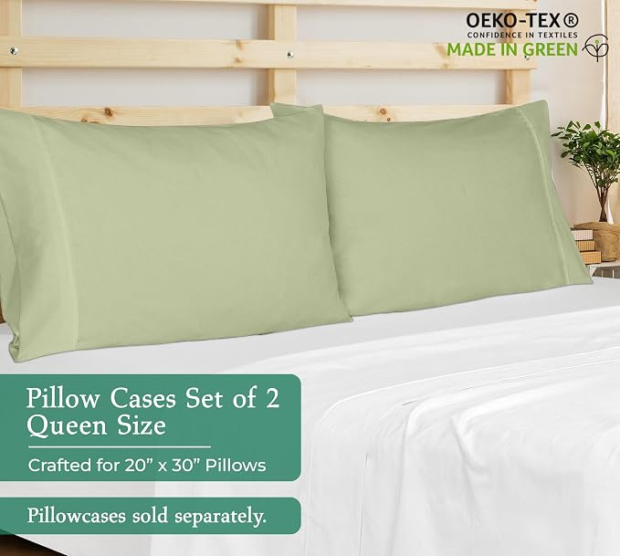 Royale Linens Queen Pillowcase Set of 2 - Image 2