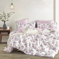 LEMIROE Pink Floral Cotton Comforter King Size 3PC by LEMIROEBEDDING