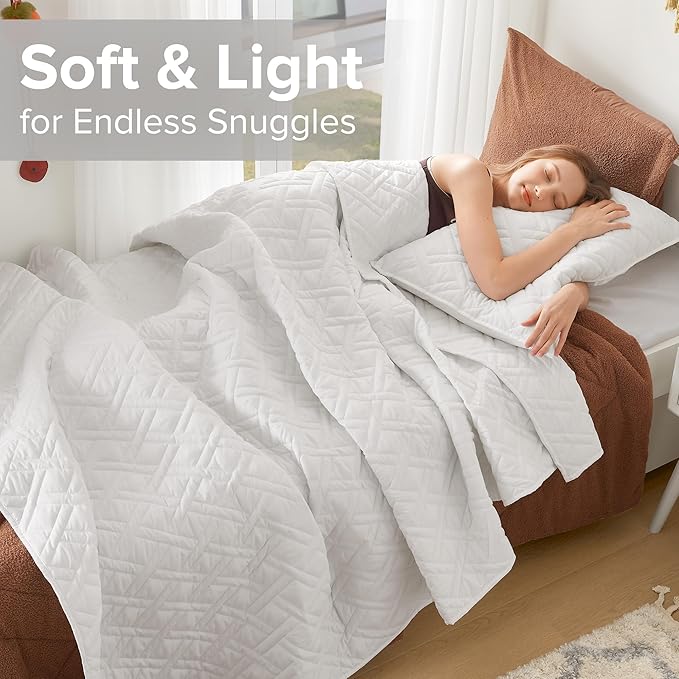 Comfort Spaces Twin Quilt Set Modern Reversible Diamond Coverlet Twin Bedding - Image 7