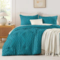 Andency Turquoise Comforter Set Queen Size, Boho Soft Warm Tufted Bedding by Andency