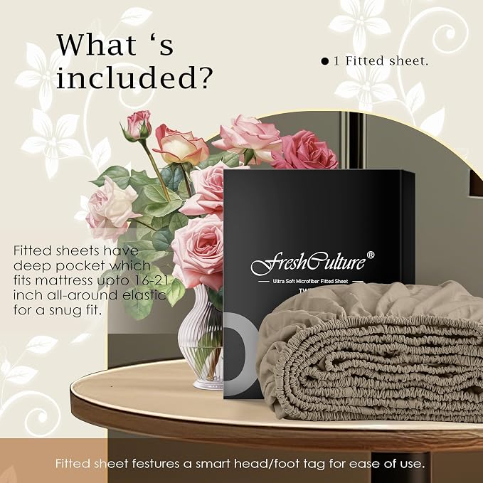 FreshCulture Queen Fitted Sheet Only – Premium Hotel-Quality Fitted Sheet - Image 5
