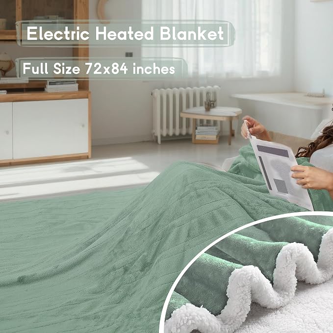 Heated Blanket Electric Blanket Full Size 72''x84'' - Image 2