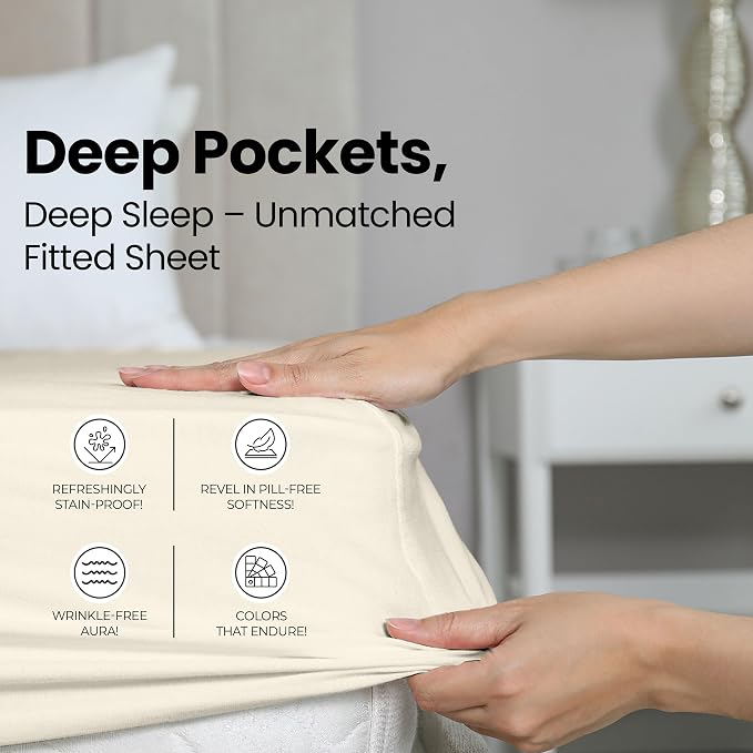 Utopia Bedding Queen Fitted Sheet - Image 4