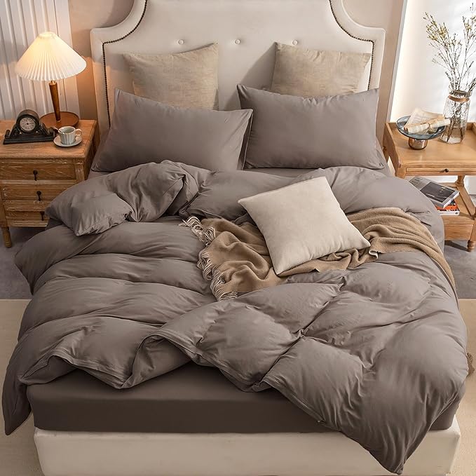PURE ERA Jersey Knit Duvet Cover Set 100% T-Shirt Cotton Super Soft Comfy 3pc - Image 4