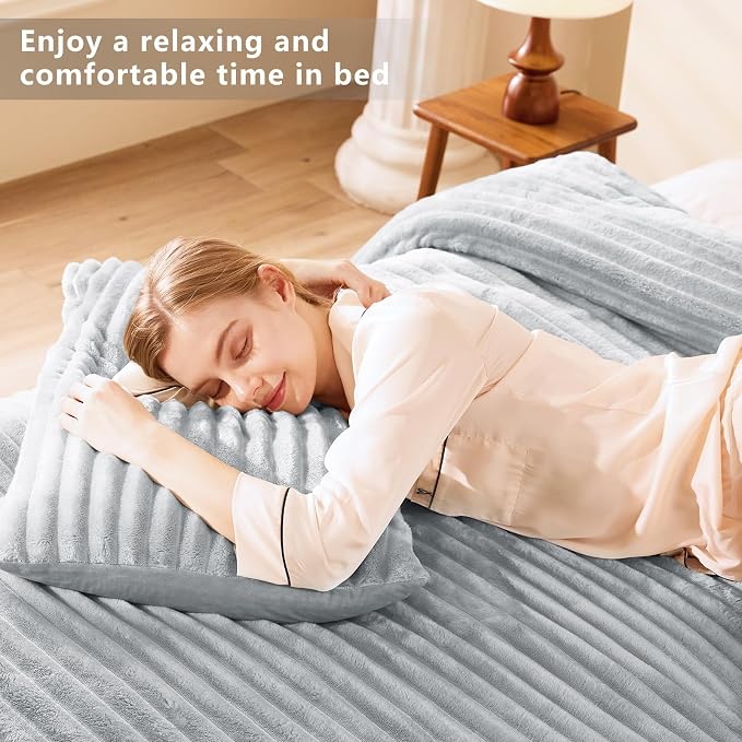 CozyLux Fluffy King Size Comforter Set - Image 8