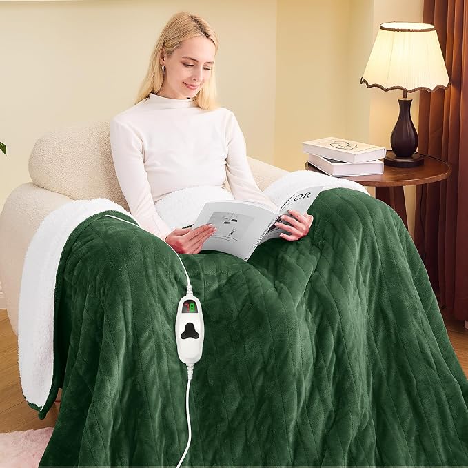 greenoak Heated Blanket Electric Full 72"X84", Heating Blankets by Greenoak