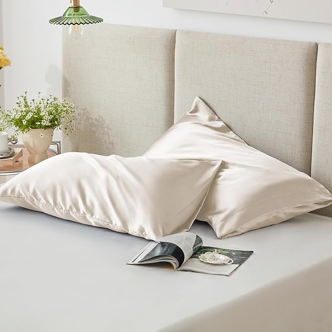Love's cabin Satin Pillowcase Set of 2 Queen Size 20x30, Cooling Pillow Covers - Image 5