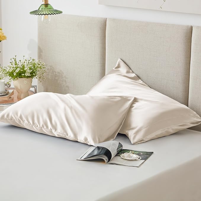 Love's cabin Satin Pillowcase Set of 2 King Size 20x36, Cooling Pillow Covers - Image 5