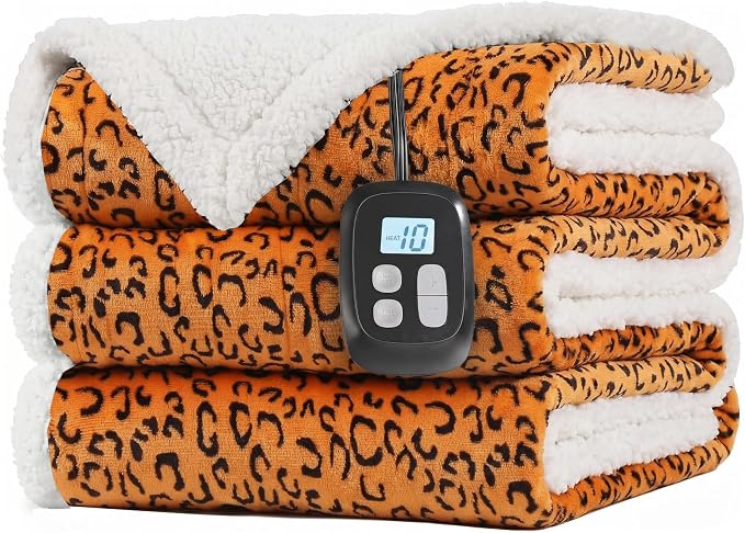 LaffyLo Electric Heated Blanket Full Size 72 x 84, Fast Heating Blanket by LAFFYLO