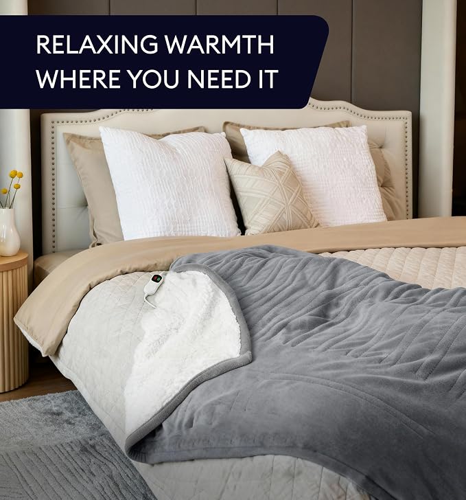 GENIANI Heated Blanket Electric Throw 50"x60" – Safe Electric Heating Blanket - Image 8