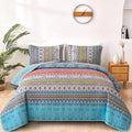 WONGS BEDDING Boho Queen Quilt Set, Lightweight Bed Decor Bedspread by WONGSBEDDING