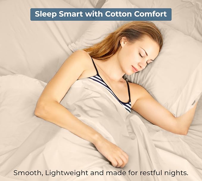 Royale Linens 100% Organic Cotton Fitted Sheet - Image 9