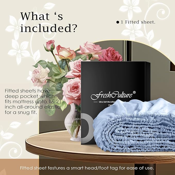 FreshCulture California King Fitted Sheet Only – Premium Hotel-Quality Fitted - Image 5