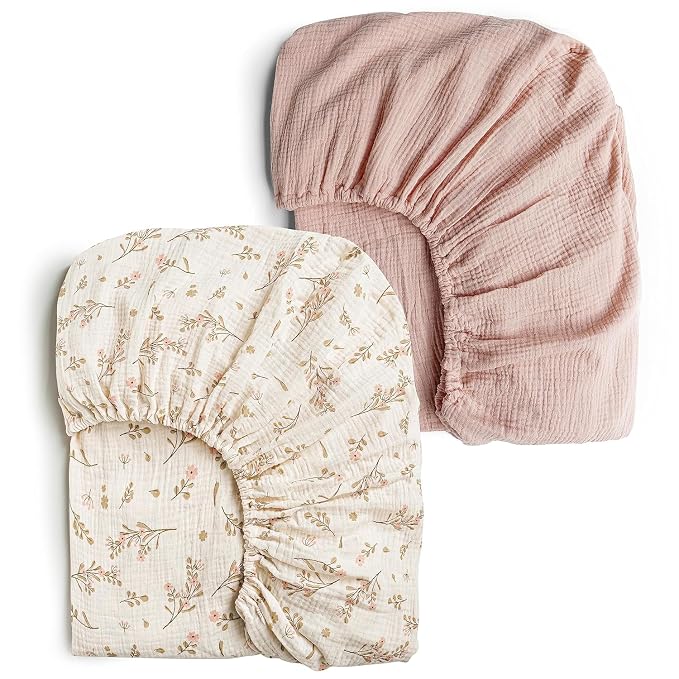 Konssy Muslin Crib Sheets for Girl Boy by Konssy