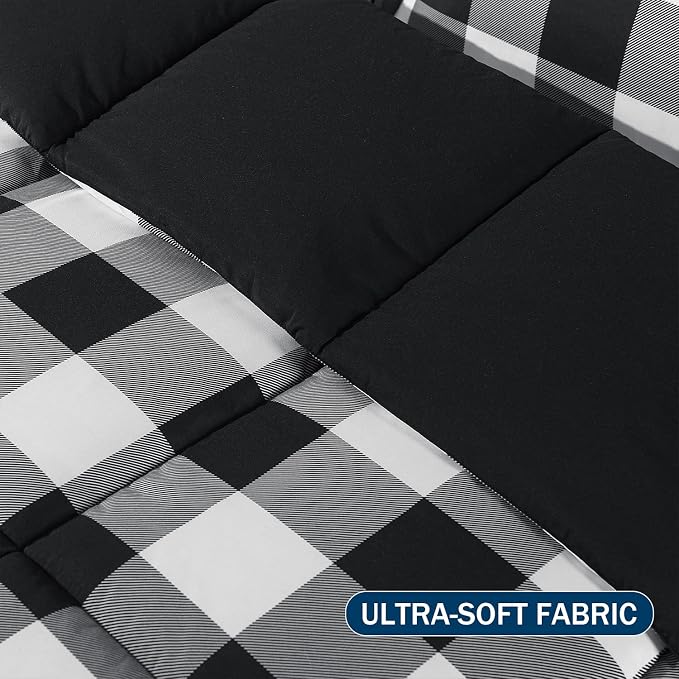 downluxe Lightweight Plaid Comforter Set - Image 4