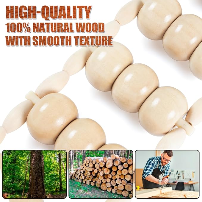 KintKita Wood Therapy Massage Tools, Back Wooden Massage Roller Rope Tool - Image 6
