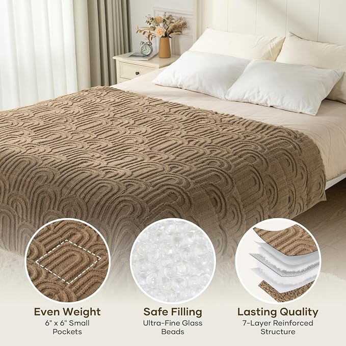 Cottonblue Jacquard Weighted Blanket - Image 4